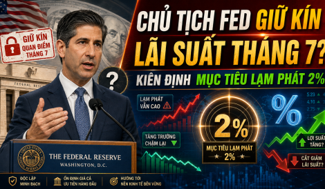 Chủ tịch Fed Kevin Warsh giữ kín quan điểm về lãi suất tháng 7 nhưng khẳng định kiên định với mục tiêu lạm phát 2%. Chính sách của Fed sẽ tác động thế nào đến chứng khoán, vàng, tỷ giá và thị trường Việt Nam?